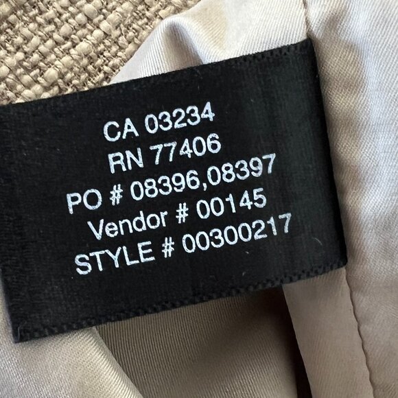 Sz‎ 4- Club Monaco Cotton Tweed Tan Lined  Metal Stud Embellishment Pencil Skirt - Picture 14 of 15